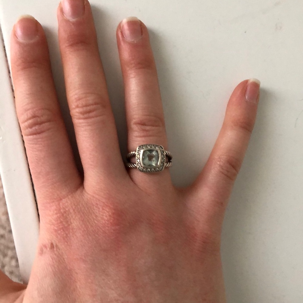 David Truman prasiolite Albion ring. Sized to 5.5